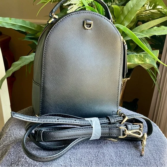 Kate Spade Black Cameron Mini Convertible Backpack Saffiano leatherVGUC